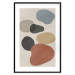 Poster Stone Composition - abstract colorful stones on a gray background 134329 additionalThumb 17