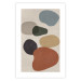 Poster Stone Composition - abstract colorful stones on a gray background 134329 additionalThumb 18
