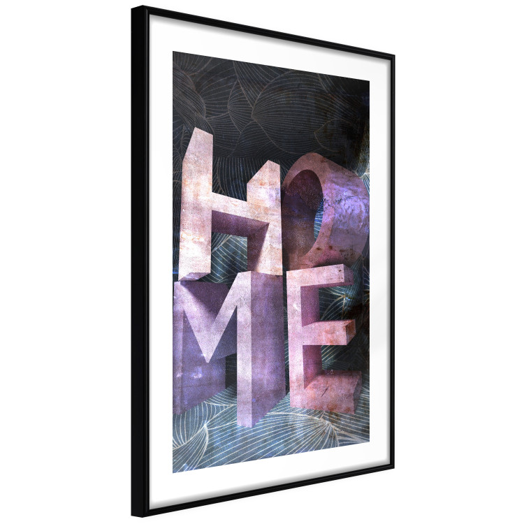 Wall Poster Home in Violets - violet 3D text on an abstract background 135729 additionalImage 10