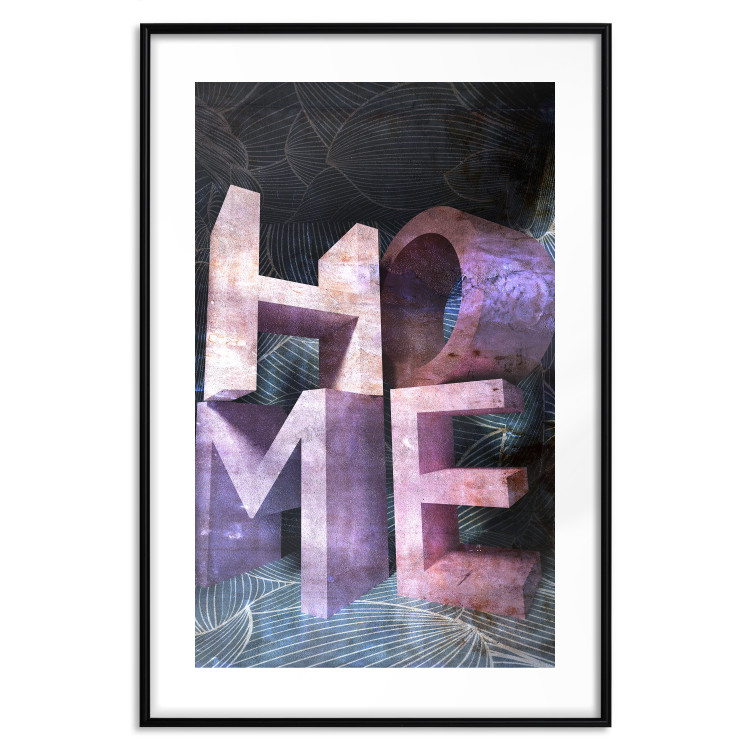 Wall Poster Home in Violets - violet 3D text on an abstract background 135729 additionalImage 16