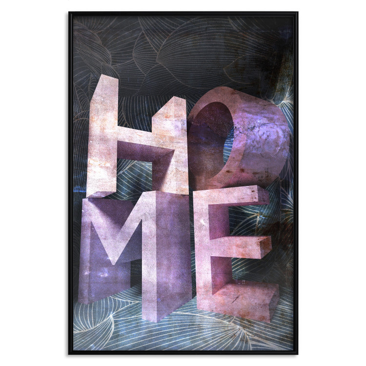 Wall Poster Home in Violets - violet 3D text on an abstract background 135729 additionalImage 18