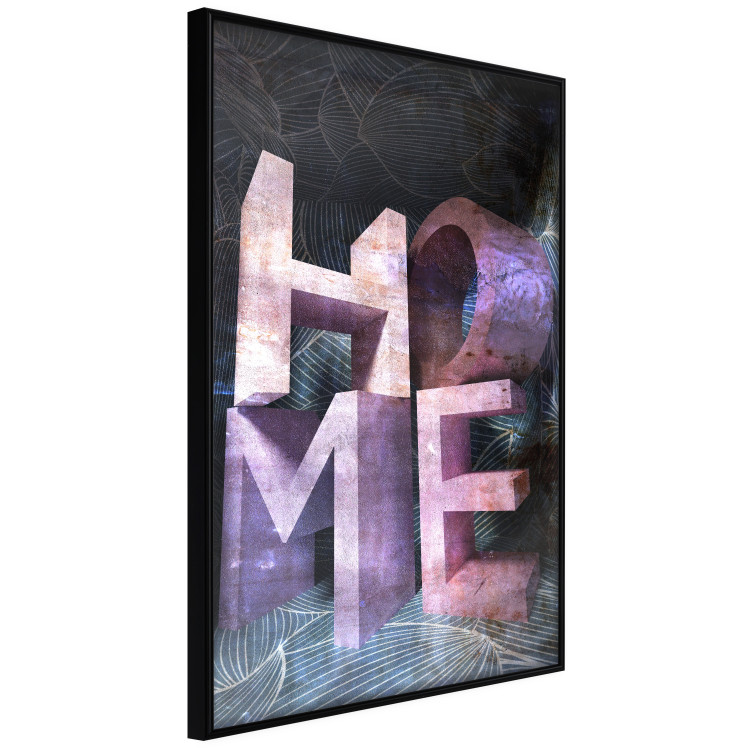 Wall Poster Home in Violets - violet 3D text on an abstract background 135729 additionalImage 12