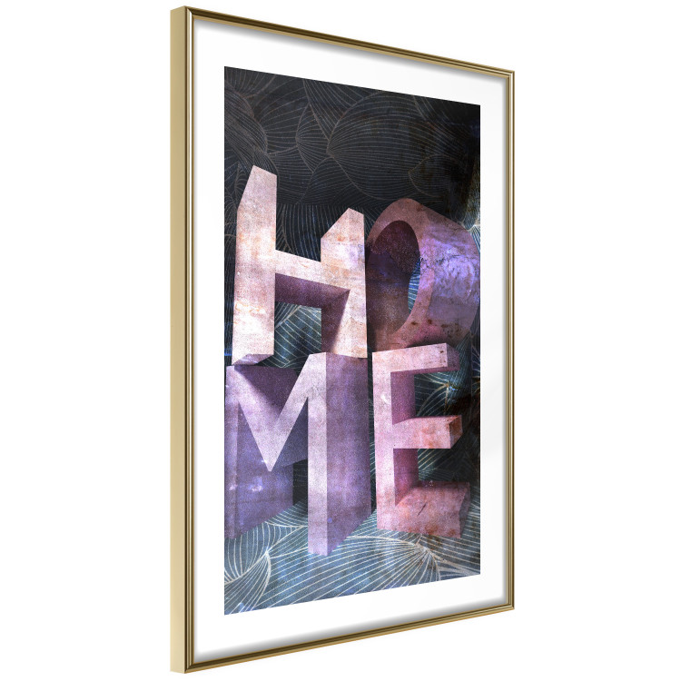 Wall Poster Home in Violets - violet 3D text on an abstract background 135729 additionalImage 9