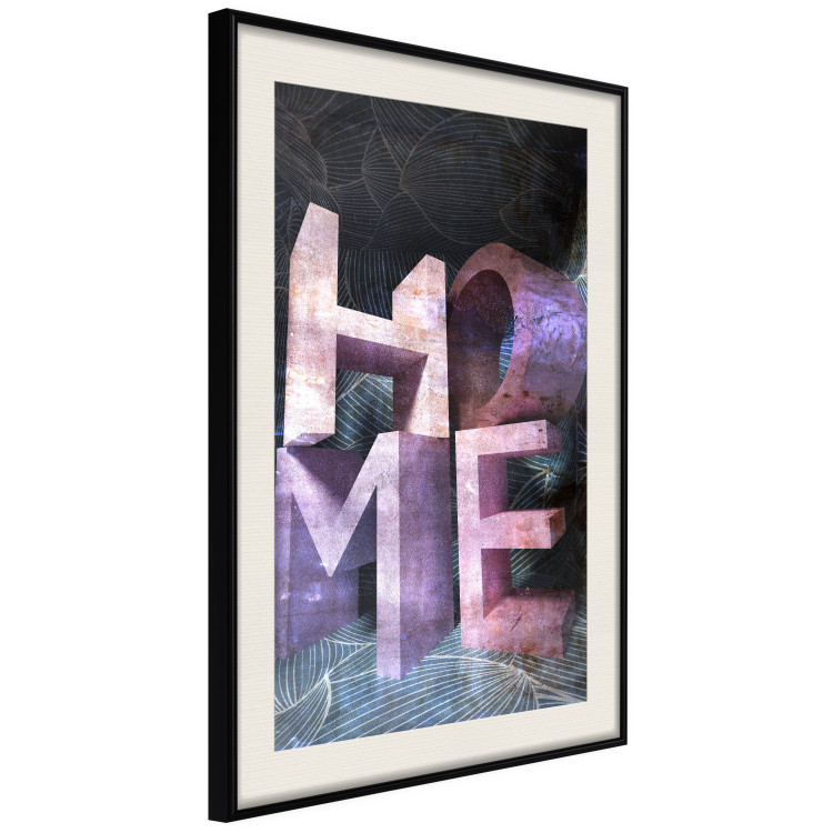Wall Poster Home in Violets - violet 3D text on an abstract background 135729 additionalImage 8