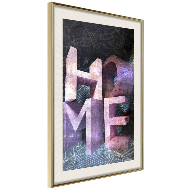 Wall Poster Home in Violets - violet 3D text on an abstract background 135729 additionalImage 7