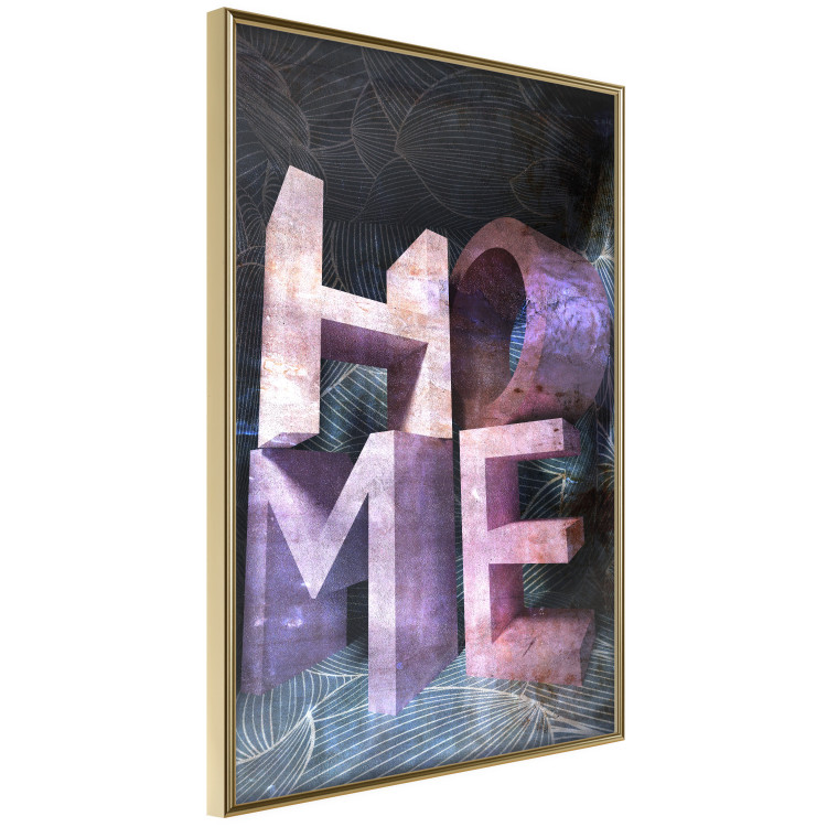 Wall Poster Home in Violets - violet 3D text on an abstract background 135729 additionalImage 11