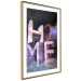 Wall Poster Home in Violets - violet 3D text on an abstract background 135729 additionalThumb 9
