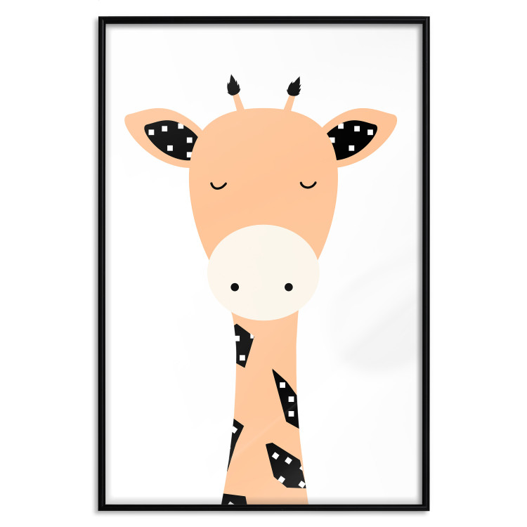 Wall Poster Funny Giraffe - colorful amusing animal on a white contrasting background 138129 additionalImage 10
