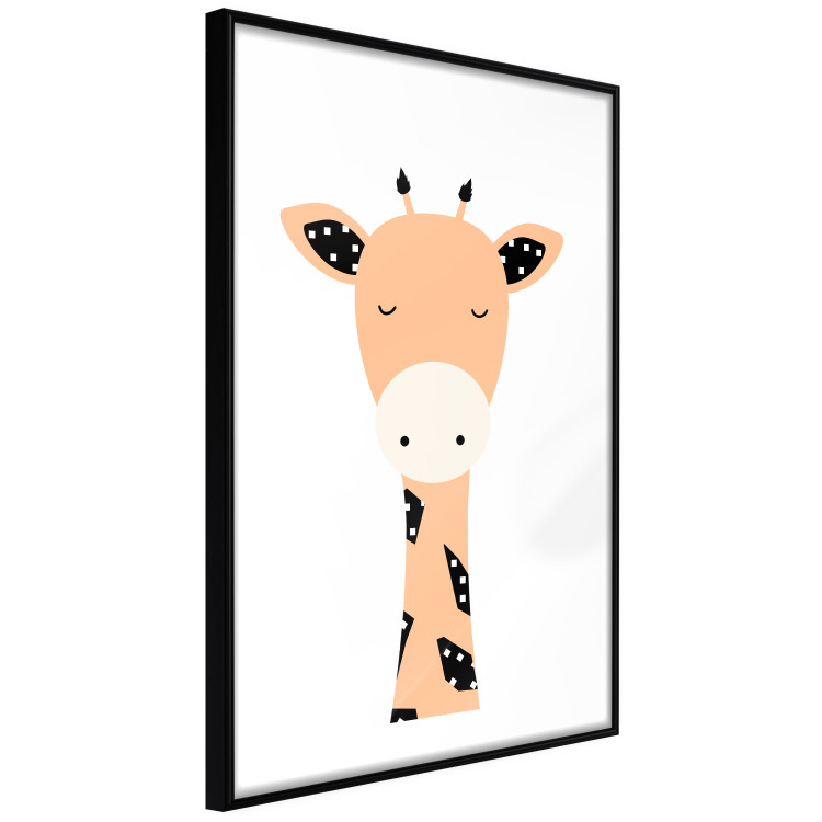 Wall Poster Funny Giraffe - colorful amusing animal on a white contrasting background 138129 additionalImage 4