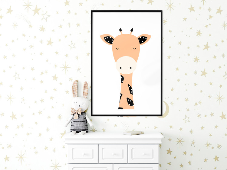 Wall Poster Funny Giraffe - colorful amusing animal on a white contrasting background 138129 additionalImage 20