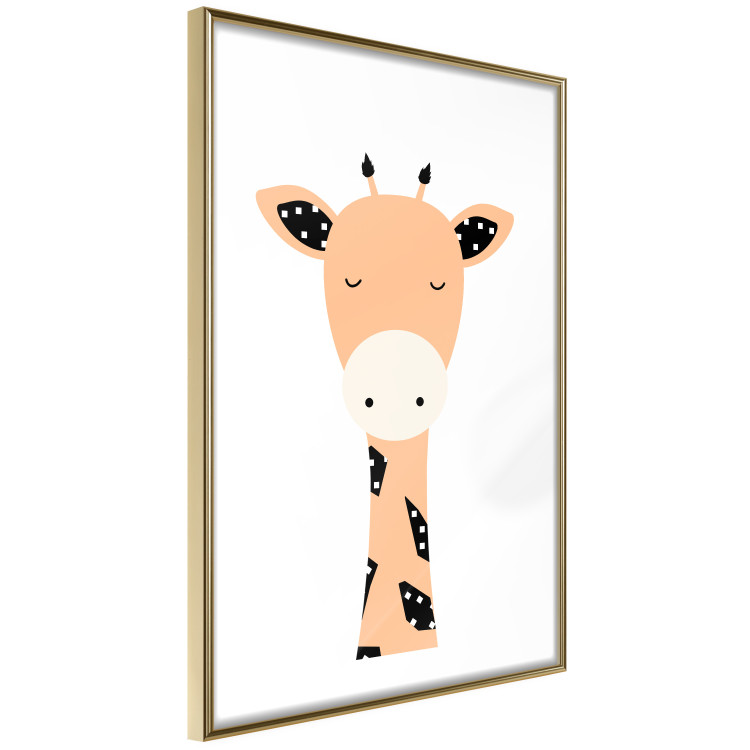 Wall Poster Funny Giraffe - colorful amusing animal on a white contrasting background 138129 additionalImage 2