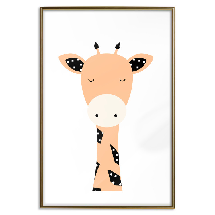 Wall Poster Funny Giraffe - colorful amusing animal on a white contrasting background 138129 additionalImage 13