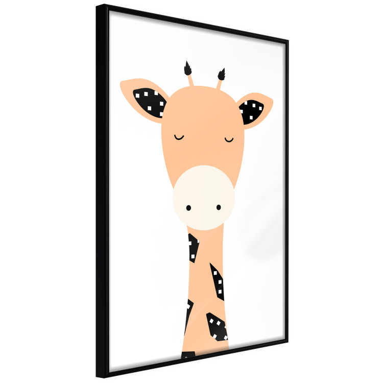 Wall Poster Funny Giraffe - colorful amusing animal on a white contrasting background 138129 additionalImage 3