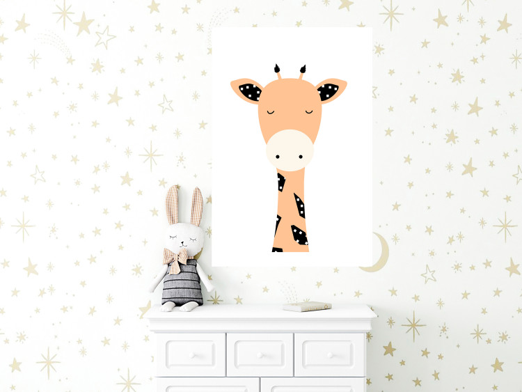 Wall Poster Funny Giraffe - colorful amusing animal on a white contrasting background 138129 additionalImage 18