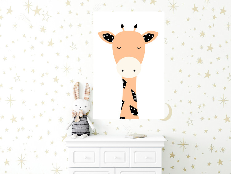 Wall Poster Funny Giraffe - colorful amusing animal on a white contrasting background 138129 additionalImage 17