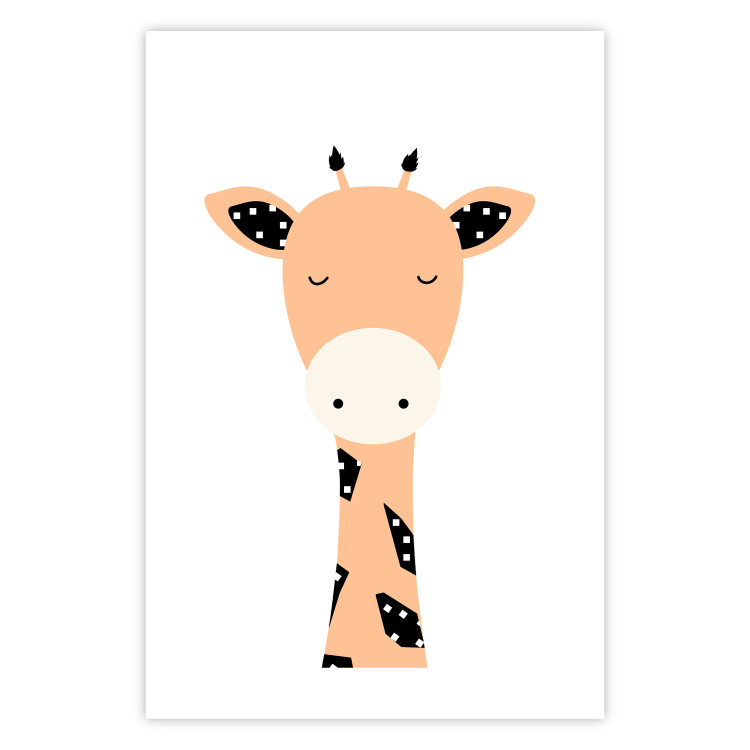 Wall Poster Funny Giraffe - colorful amusing animal on a white contrasting background 138129 additionalImage 11