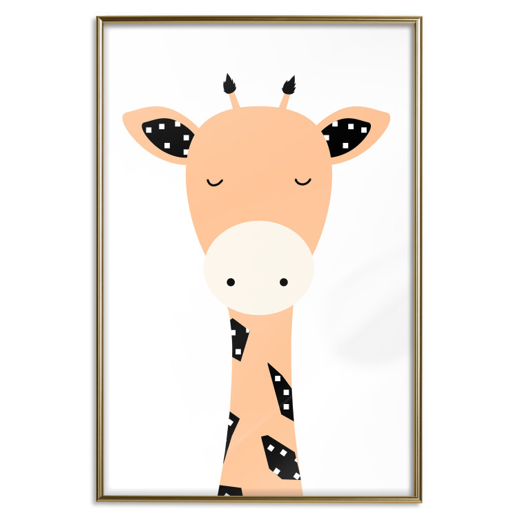 Wall Poster Funny Giraffe - colorful amusing animal on a white contrasting background 138129 additionalImage 9