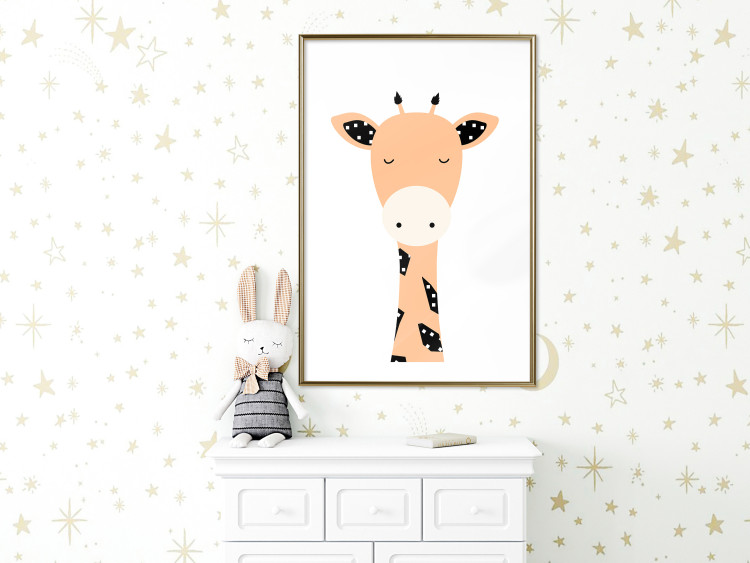 Wall Poster Funny Giraffe - colorful amusing animal on a white contrasting background 138129 additionalImage 19