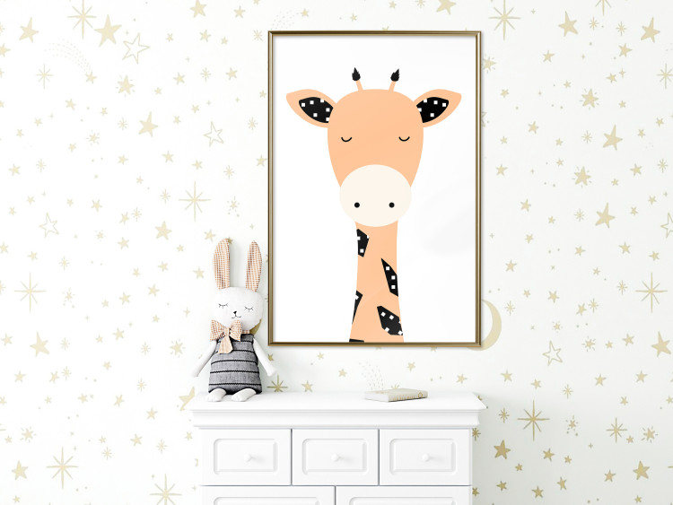 Wall Poster Funny Giraffe - colorful amusing animal on a white contrasting background 138129 additionalImage 16