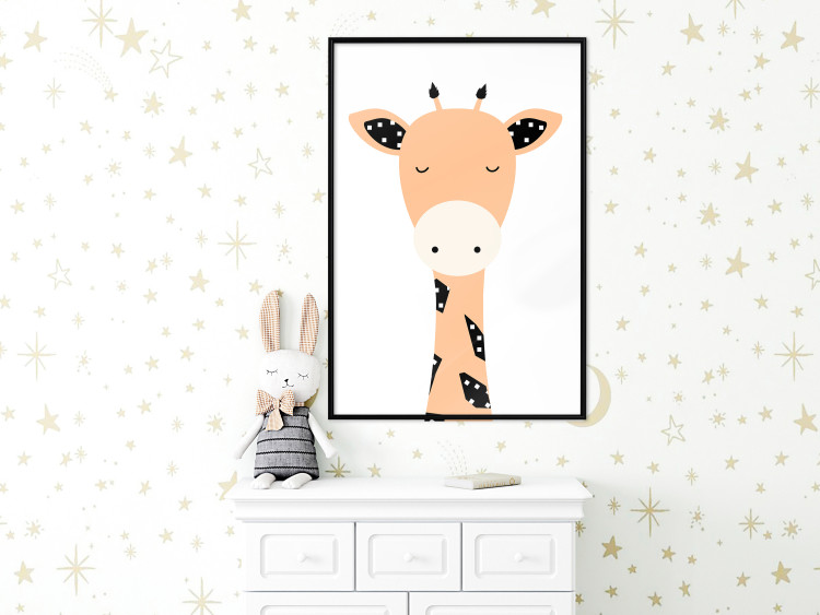 Wall Poster Funny Giraffe - colorful amusing animal on a white contrasting background 138129 additionalImage 15