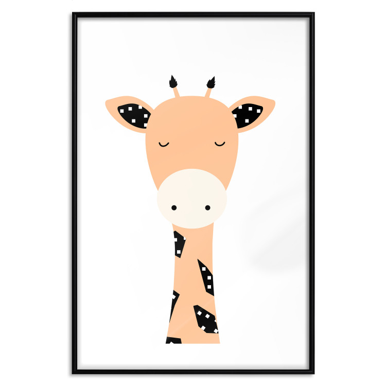 Wall Poster Funny Giraffe - colorful amusing animal on a white contrasting background 138129 additionalImage 14