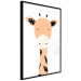 Wall Poster Funny Giraffe - colorful amusing animal on a white contrasting background 138129 additionalThumb 3