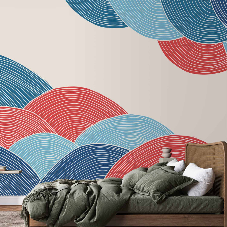 Wall Mural Japanese cascades - abstract landscape with pattern of colourful clouds 142429 additionalImage 2