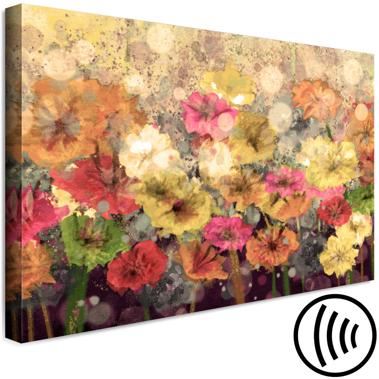 Canvas Art Print Dew on Painted Meadow (1-piece) - spring colorful flowers 144329 additionalImage 6