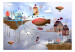 Wall Mural Children’s World of Imagination - Colorful Story, Houses and Cats 149229 additionalThumb 1