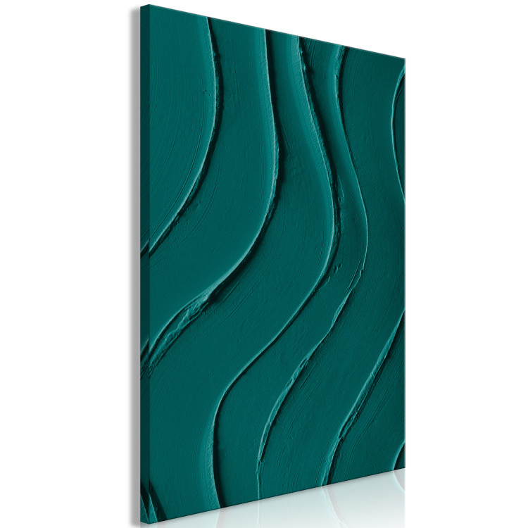 Canvas Dark Green Abstraction (1-piece) - emerald background with texture 149729 additionalImage 2