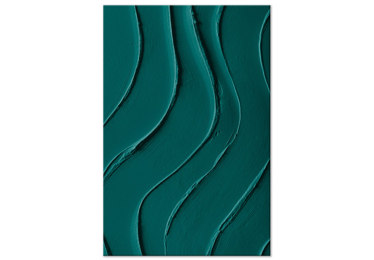 Canvas Dark Green Abstraction (1-piece) - emerald background with texture 149729