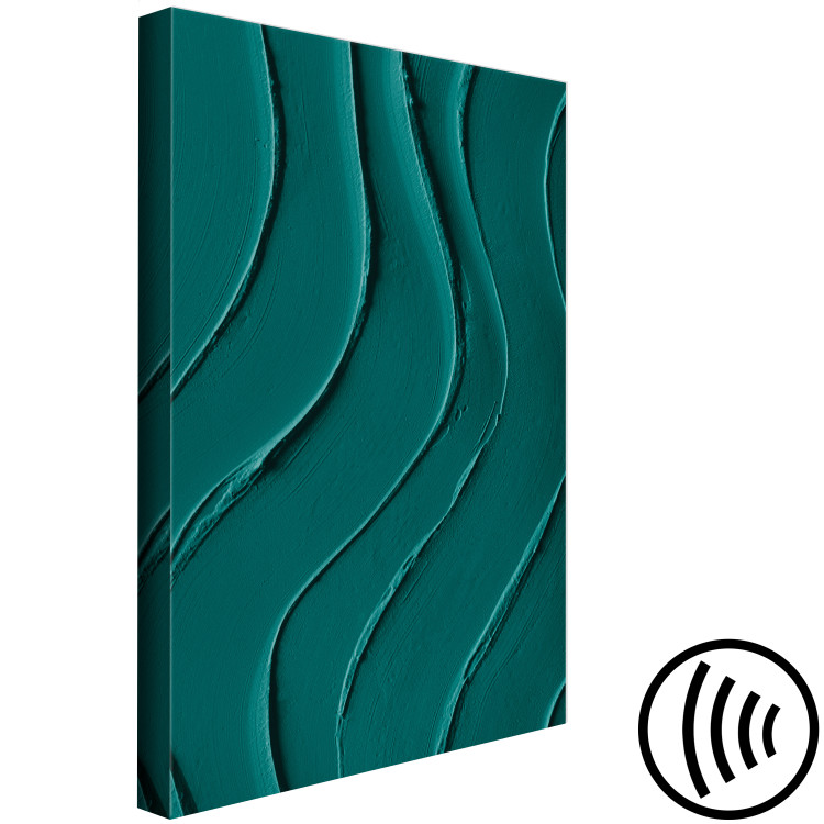 Canvas Dark Green Abstraction (1-piece) - emerald background with texture 149729 additionalImage 6
