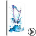 Canvas Print Harp and Waves - Musical Theme With Birds Painted With Watercolor 149829 additionalThumb 6