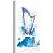 Canvas Print Harp and Waves - Musical Theme With Birds Painted With Watercolor 149829 additionalThumb 2
