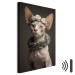 Canvas AI Sphinx Cat - Animal Portrait With Long Ears and Plant Jewelry - Vertical 150129 additionalThumb 8
