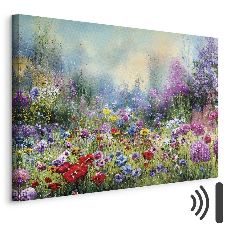 Canvas Print Flower Meadow - Monet-Style Composition Generated by AI 151029 additionalImage 8