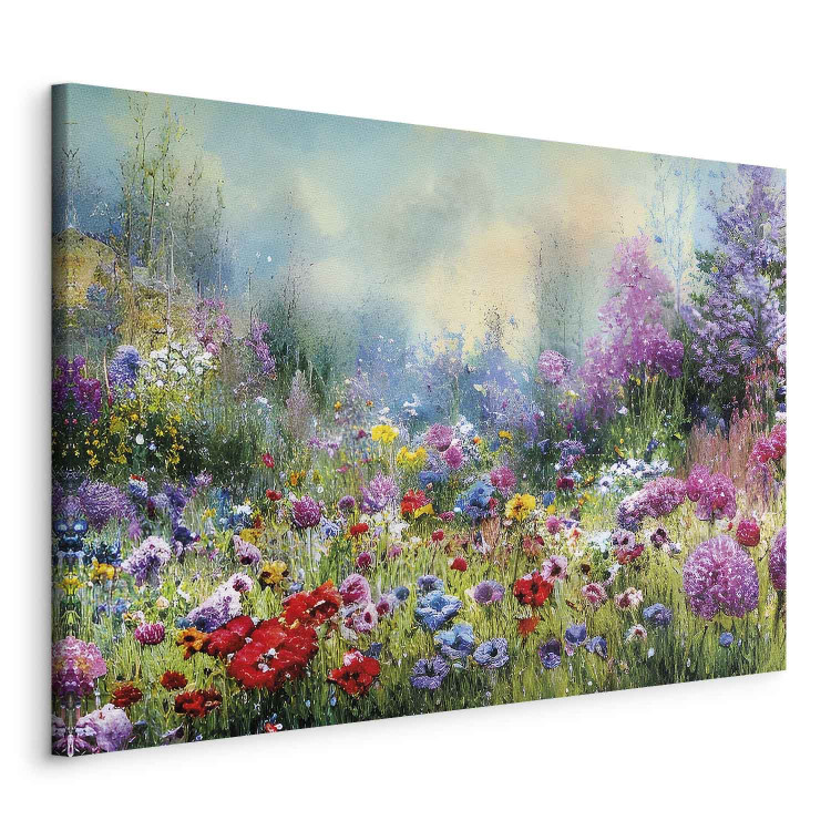 Canvas Print Flower Meadow - Monet-Style Composition Generated by AI 151029 additionalImage 2