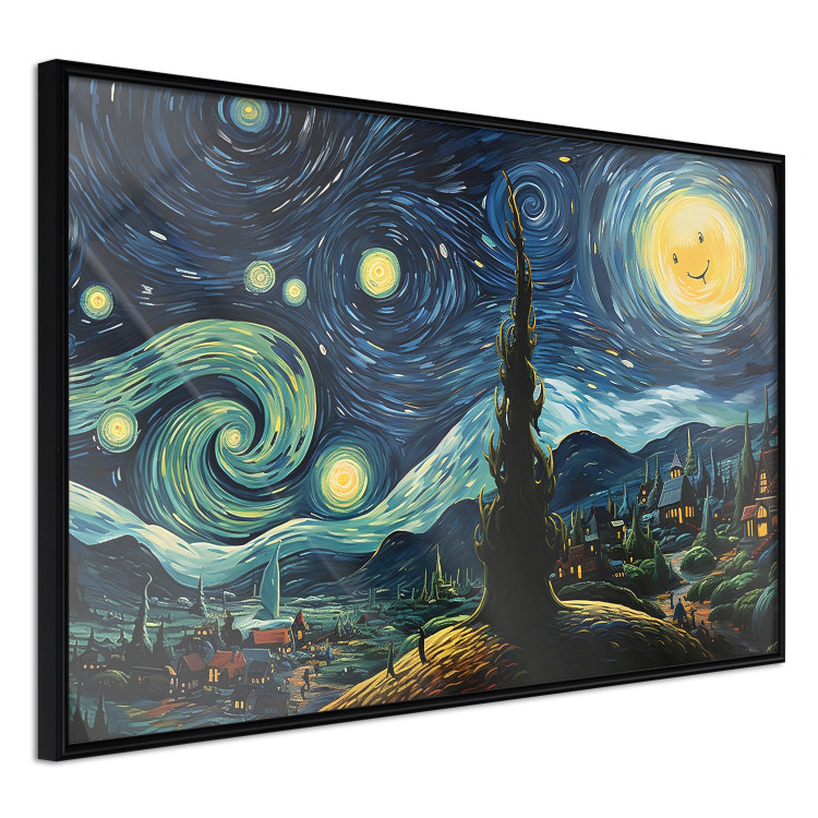Wall Poster Starry Night - A Landscape in the Moonlight in the Style of Van Gogh 151129 additionalImage 5