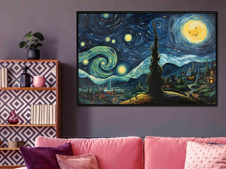 Wall Poster Starry Night - A Landscape in the Moonlight in the Style of Van Gogh 151129 additionalImage 13