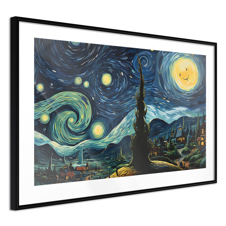Wall Poster Starry Night - A Landscape in the Moonlight in the Style of Van Gogh 151129 additionalImage 7
