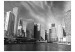 Photo Wallpaper Urban Architecture - black and white panorama of Chicago skyscrapers in the USA 59729 additionalThumb 1