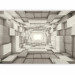 Photo Wallpaper Abstract space - tunnel in bright geometric wooden blocks 90429 additionalThumb 1