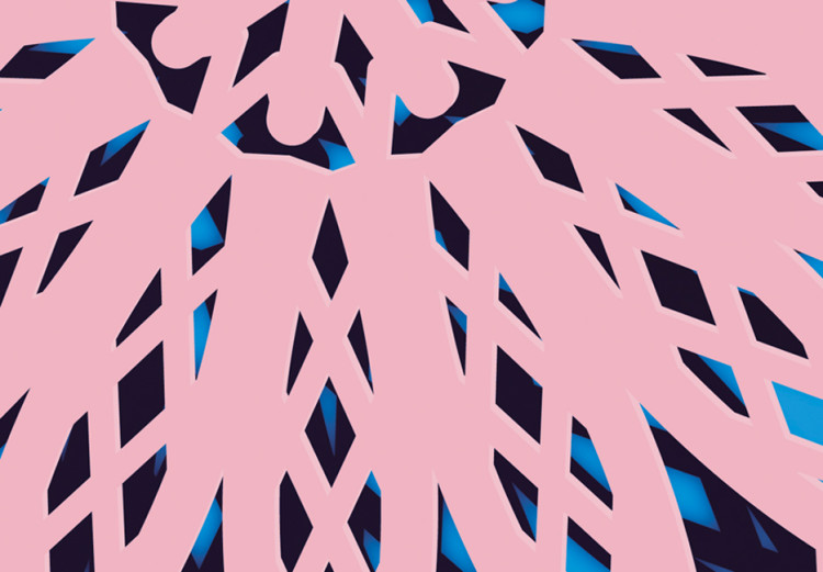 Canvas Art Print Ethnic Pattern (5-part) - Pink Mandala in Geometric Style 94929 additionalImage 4