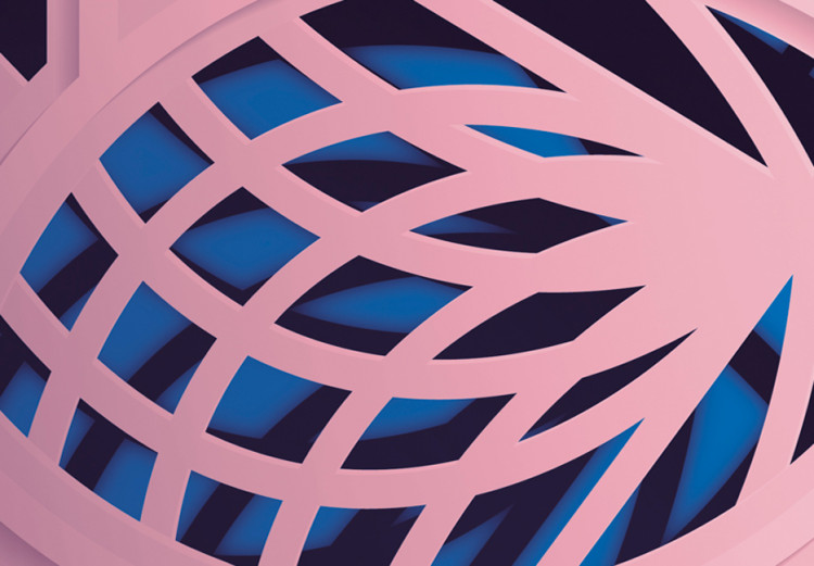 Canvas Art Print Ethnic Pattern (5-part) - Pink Mandala in Geometric Style 94929 additionalImage 5