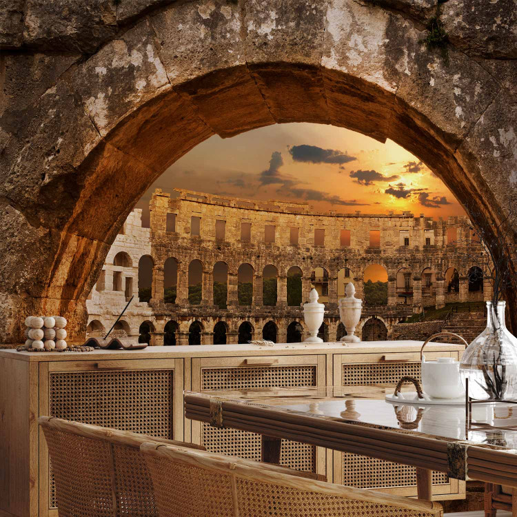 Photo Wallpaper Ancient architecture - Pula amphitheatre against a sunset background 97529 additionalImage 7