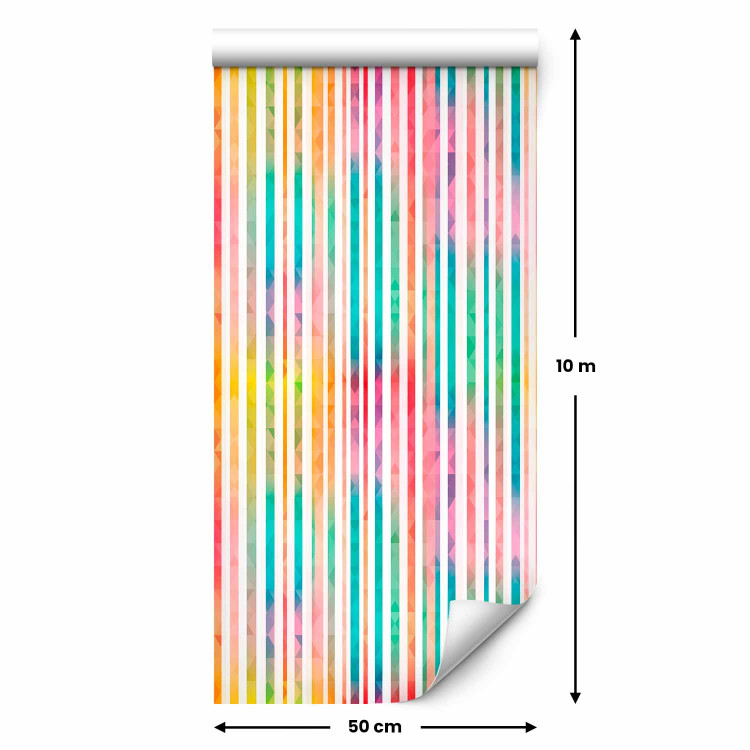 Modern Wallpaper Striped Rainbow 108139 additionalImage 2