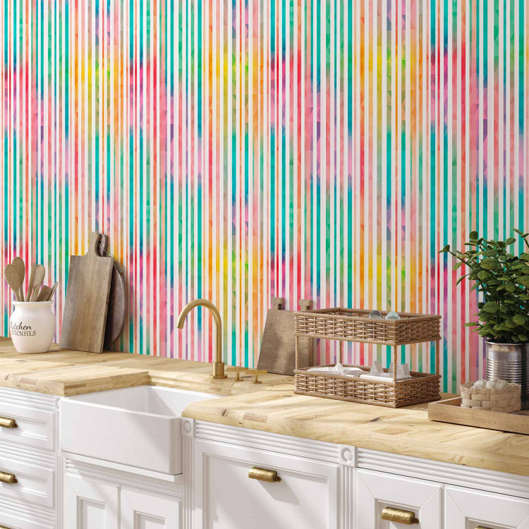 Modern Wallpaper Striped Rainbow 108139 additionalImage 9