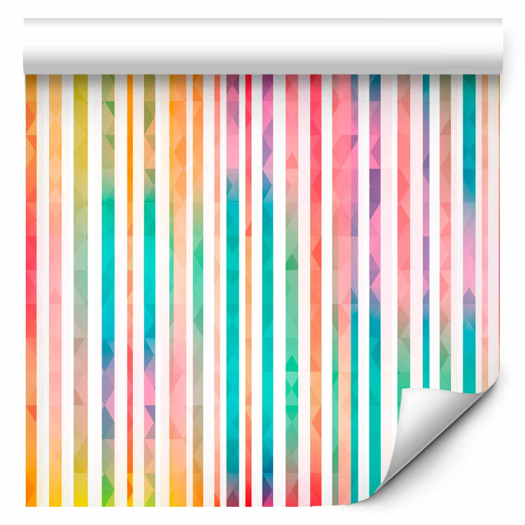 Modern Wallpaper Striped Rainbow 108139 additionalImage 1