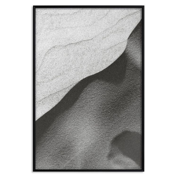Poster Sand Dunes - black and white composition with sandy waves in the middle of the desert 115239 additionalImage 18