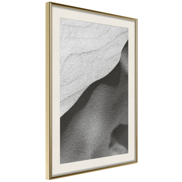 Poster Sand Dunes - black and white composition with sandy waves in the middle of the desert 115239 additionalImage 2